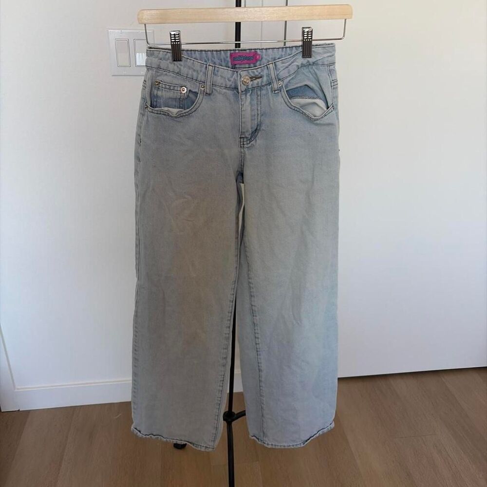 Edikted Light Wash Wide Leg Denim Jeans Women's Size XS